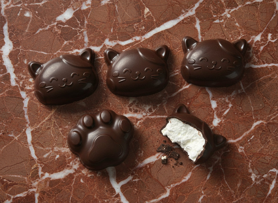 Les ours et chats en guimauve vanille Bourbon Gold