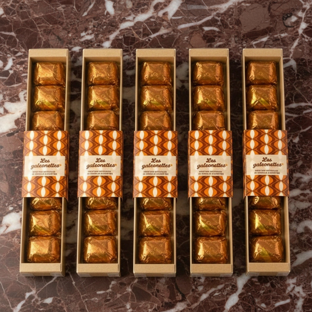 Le fourreau de marrons glacés enrobés de chocolat noir