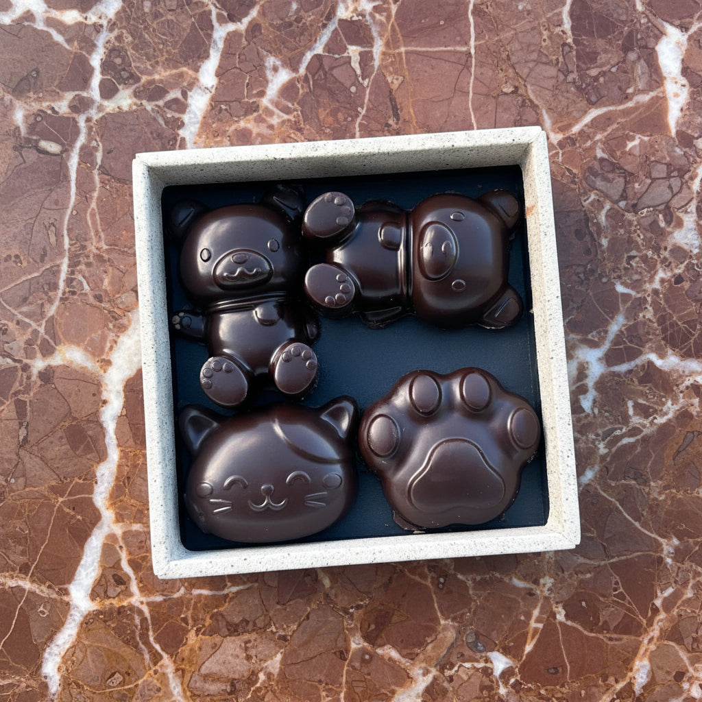 Les ours et chats en guimauve vanille Bourbon Gold